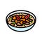 panang curry thai cuisine color icon vector illustration