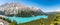 Panarama of Lake Payto in summer ,sunny dayfrom the top of the hiking trail in Alberta, Canada