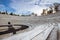 Panathenaic stadium in Athens, Greece hosted the first modern Olympic Games in 1896, also known as Kalimarmaro.