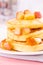 Pancake with apple and maple syrup