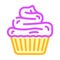 pancake with cream dessert color icon vector illustration