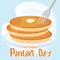 Pancake day poster Traditional food Vector