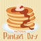 Pancake day poster Traditional food Vector