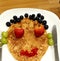 Pancake decorated with berries