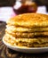 Pancake. Pancakes stack, traditional Russian pancakes - blini