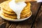 Pancake. Pancakes stack, traditional Russian pancakes - blini