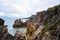 Pancake rocks, West coast, New Zealand. Cloudy day