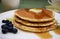 Pancakes with Blueberries and Maple Syrup