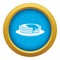 Pancakes icon blue vector isolated