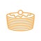 Pancakes line icon. Symbol for bakery. Production bread ingredient