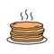 Pancakes stack color icon