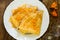 Pancakes with sweet citrus sauce, crepes Suzette
