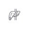 Pancreas linear icon concept. Pancreas line vector sign, symbol, illustration.