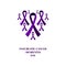 Pancreatic cancer awareness purple ribbon collection set