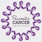 Pancreatic cancer awareness ribbon art design