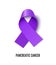 Pancreatic cancer awareness ribbon realistic vector illustration