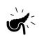 Pancreatitis black glyph icon