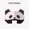 Panda Animals origami vector illustration flat Polygons