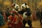 Panda Animals Presidential Ballroom Dance Extravaganza Generative AI
