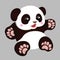 Panda baby vector illustration isolated