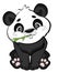 Panda and bamboo