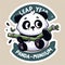 panda with bamboo stick, leap year wishes graphic, 29 february