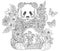 Panda bear coloring page