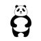 Panda bear cute funny cartoon happy cozy relaxed