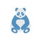 Panda bear vector flat color icon