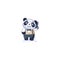 Panda in business suit with smart phone