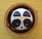 Panda Chinese bun in a Dimsum Bamboo Basket