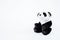 Panda doll black and white, black rim of eyes,panda toy for kid on white