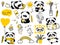 Panda doodle kid set