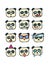 Panda Emoji faces with different emotions collection set character, cute animal