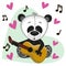 Panda with guitar