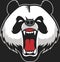 panda head devils logo illustration download vector