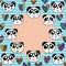 Panda head love circle frame
