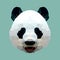 Panda head polygon, polygonal animal, vector