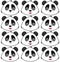 Panda icon, pandas, pattern with panda