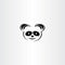 panda icon stylised vector icon