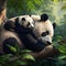 Panda Love: A Bond Between Mother and Child. Generative Ai