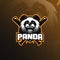 Panda mascot logo design vector with modern illustration concept style for badge, emblem and tshirt printing. panda illustration