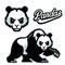 Panda mascot style with separated head