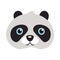 Panda Mask. Bear with Black Patches Round Eyes