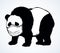 Panda in mask. Vector drawing