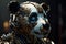 Panda Robot: The Ultimate 3D Realism with Cinematic Lighting and Rococo-inspired Background