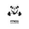 panda rooting iron logo icon
