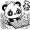 Panda\\\'s 3D Playtime: Coloring Book Delight