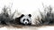 Panda\\\'s Haven: A Majestic Encounter in the Bamboo Forest