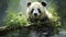 Panda\\\'s Haven: A Majestic Encounter in the Bamboo Forest